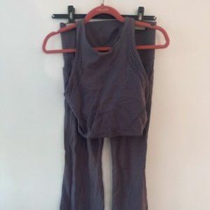 COPY - Athleta Salutation Stash Flare Pant and Matching Top in Medium Petite